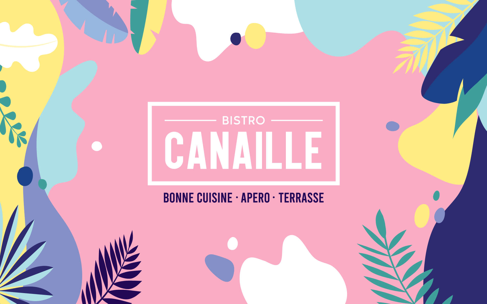 Une création graphique avec l'identité du restaurant Canaille à Nantes (44000) réalisé par l'agence de publicité digitale EB à Nantes (44200)